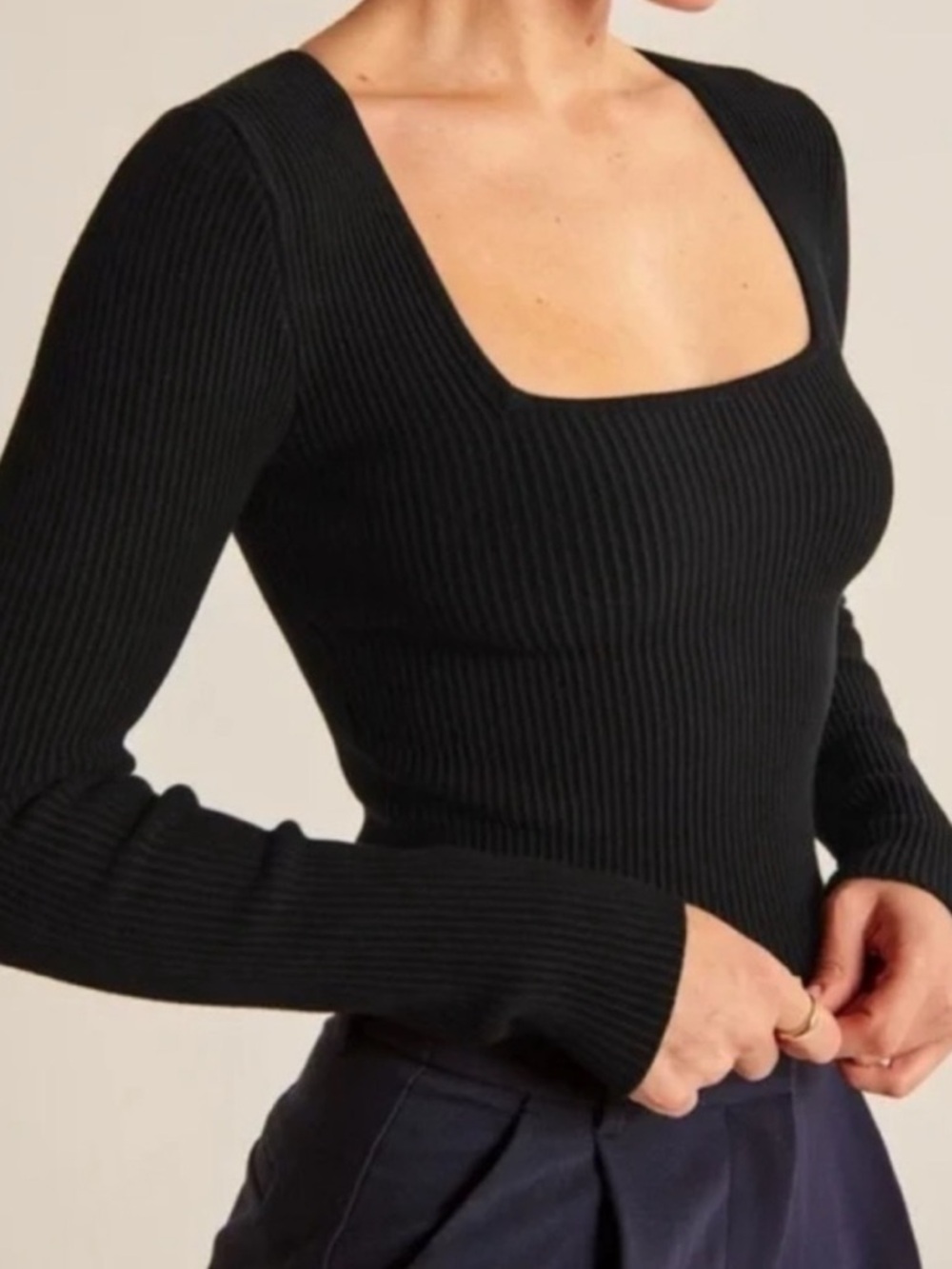 Abercrombie Square Neck Sweater Top